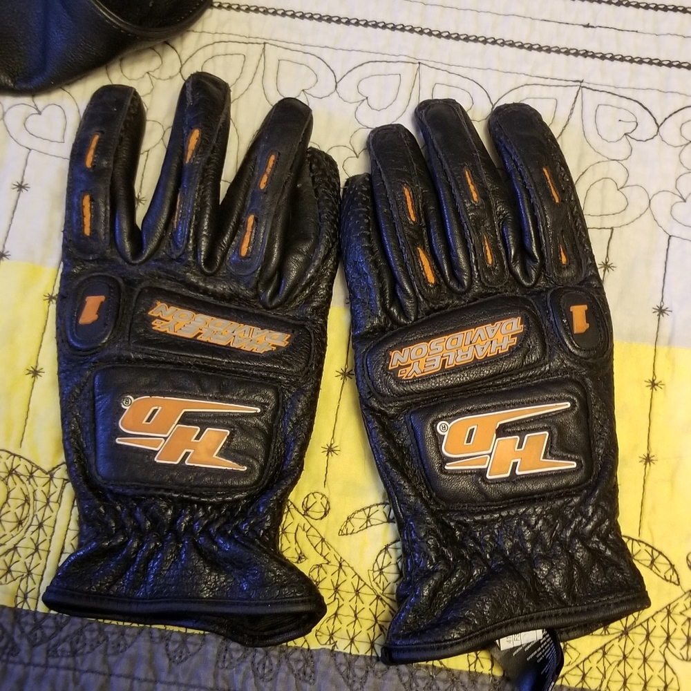 Harley leather gloves men's large.